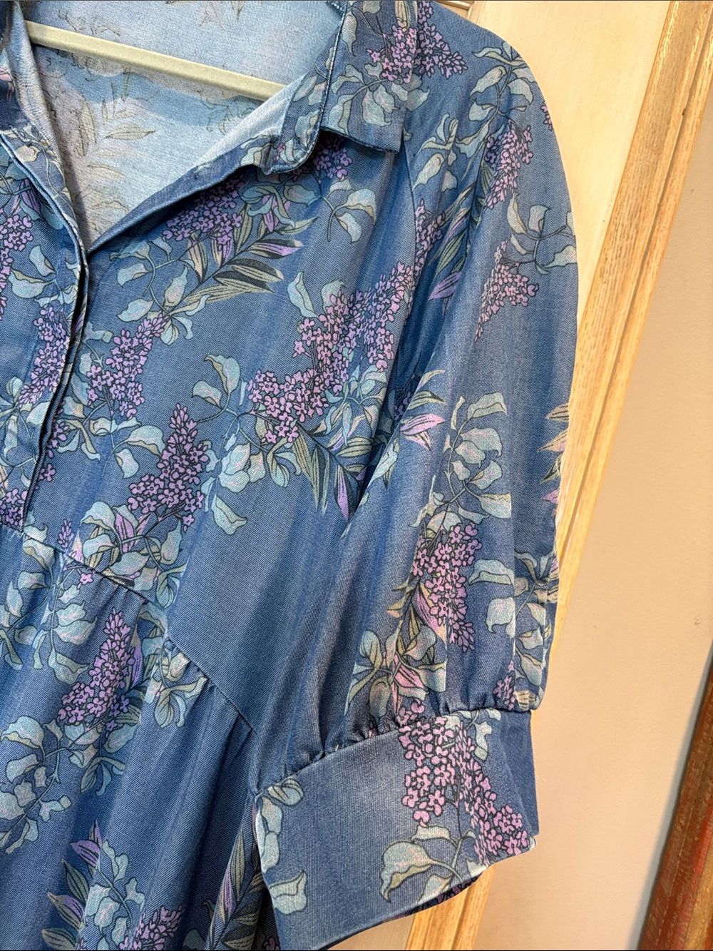 NATURAL LIFE Indigo Blue Wisteria Rebecca Dress XXL - Picture 6 of 10